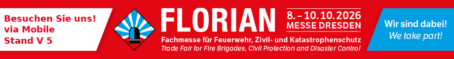 Besuchen Sie firecommander auf der FLORIAN vom 8. bis 10. Oktober 2026 in Dresden am Mobile Stand V 5
